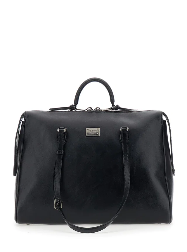 Dolce & Gabbana Vittoria Shoulder Bag — Black Calfskin in Black Calfskin from HEWI