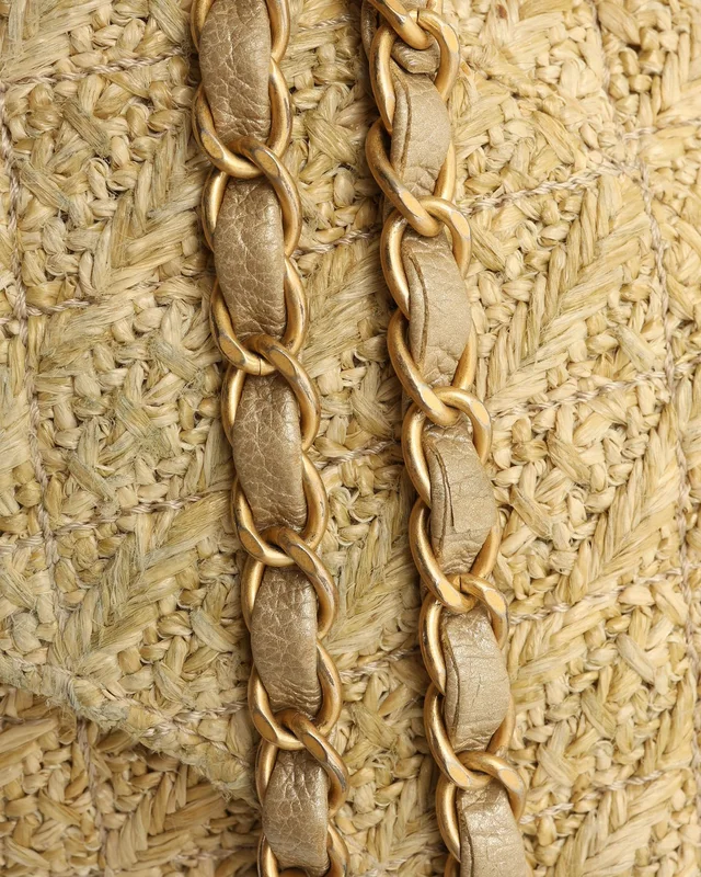 Chanel Paris-Athens Classic Raffia Medium Double Flap Bag in Raffia from A Retro Tale, photo 8 of 11