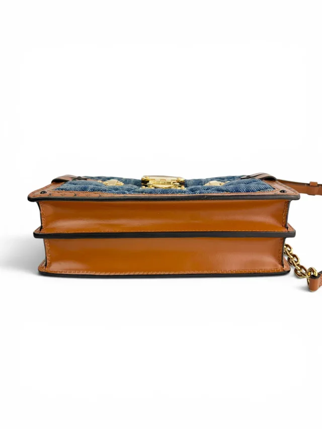 Louis Vuitton Limited Edition Denim Calfskin Malletage Trunk Clutch in Calfskin from Season 2 Consign, photo 7 of 10