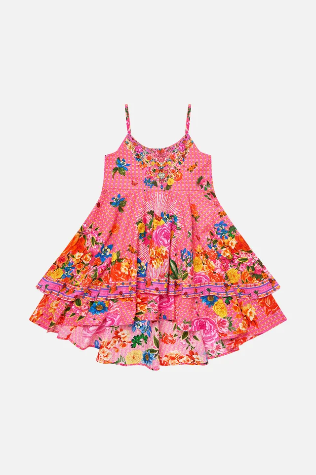 Camilla eBoutique KIDS ROUND NECK LAYERED HIGH LOW DRESS ILLUSTRATION NATION from CAMILLA, photo 1 of 1