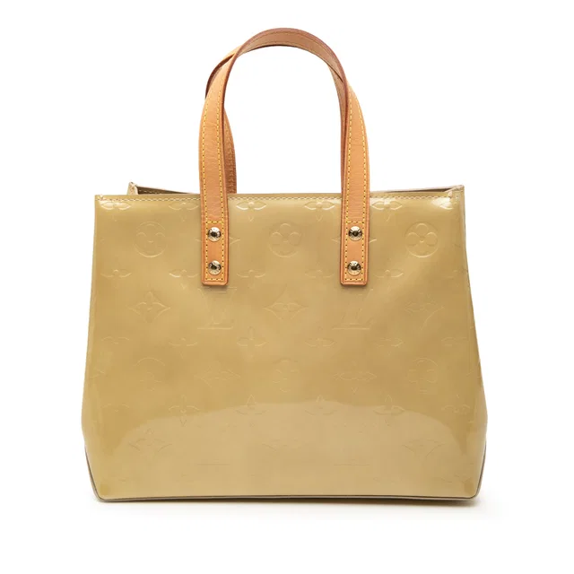 Beige Louis Vuitton Monogram Vernis Reade PM Handbag in Beige Leather from Designer Revival
