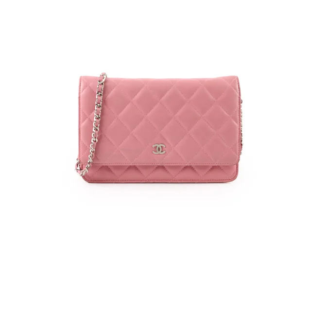 Chanel Wallet On Chain WOC in Pink Lambskin from The Purse Affair