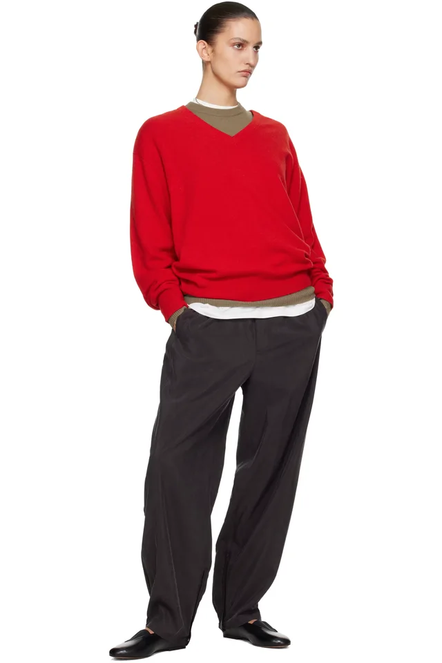 ssstein Brown Silk Nylon Track Trousers, photo 4 of 4 from SSENSE