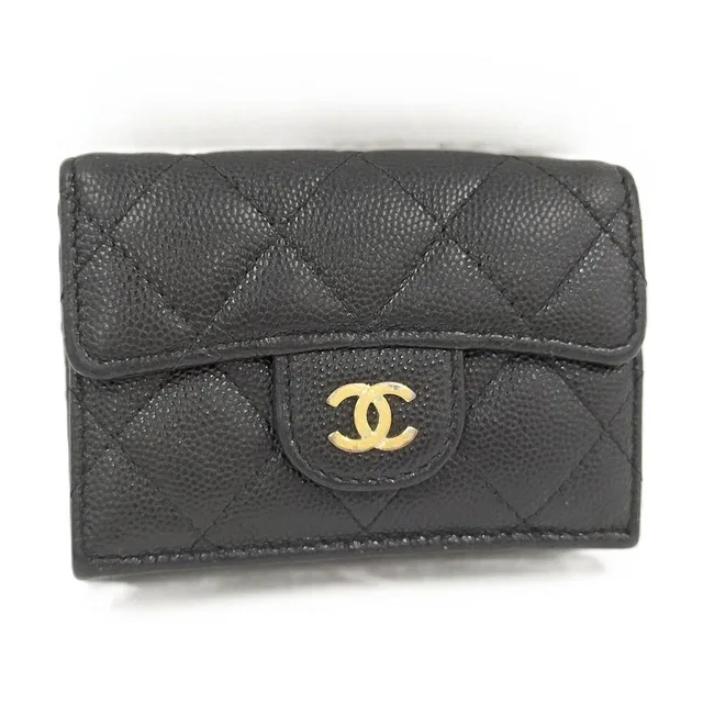Chanel Classic Small Flap Wallet Caviar Leather in Caviar leather from The Reluxe
