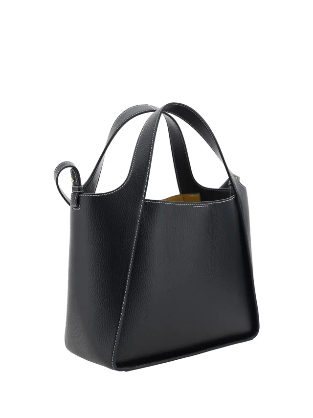 Stella McCartney Grained Faux-Leather Shoulder Bag — Black Polyamide in Black Leather from HEWI
