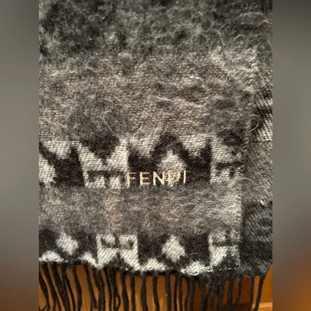 Fendi Scarf 72”X 18” in black|gray from Poshmark, photo 1 of 1