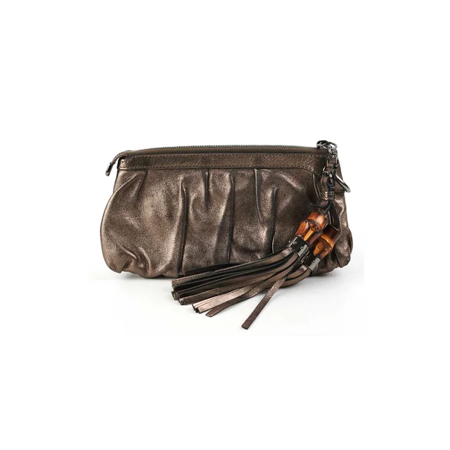 Gucci Metallic Bronze Tassel Pouch from The Purse Affair