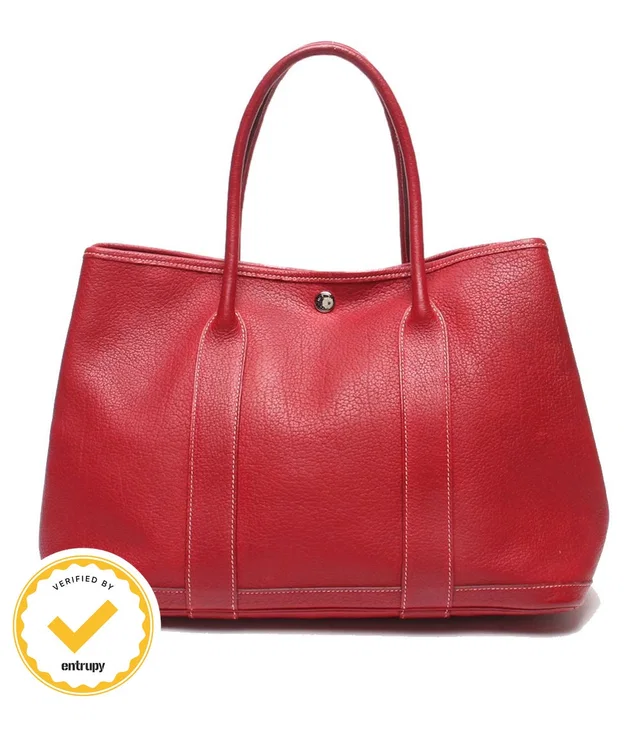 Hermès Tote Bag Silver Garden Party PM in Silver from The Reluxe