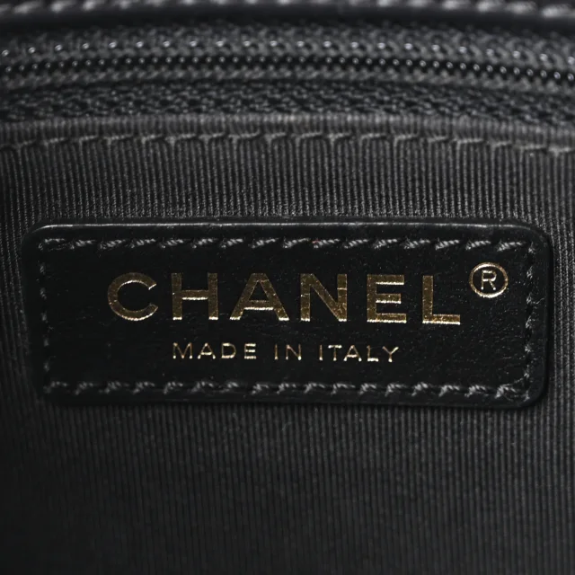 Chanel Stitched Large Flap Black in Black Calfskin from FASHIONPHILE, photo 6 of 10