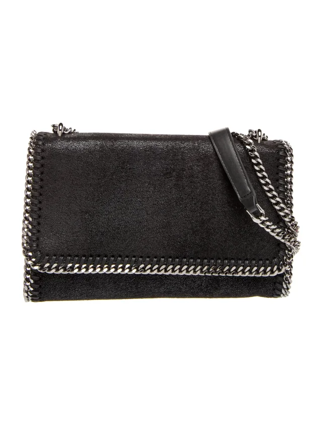 Stella McCartney Vegan Suede Crossbody Bag in black Suede from The RealReal