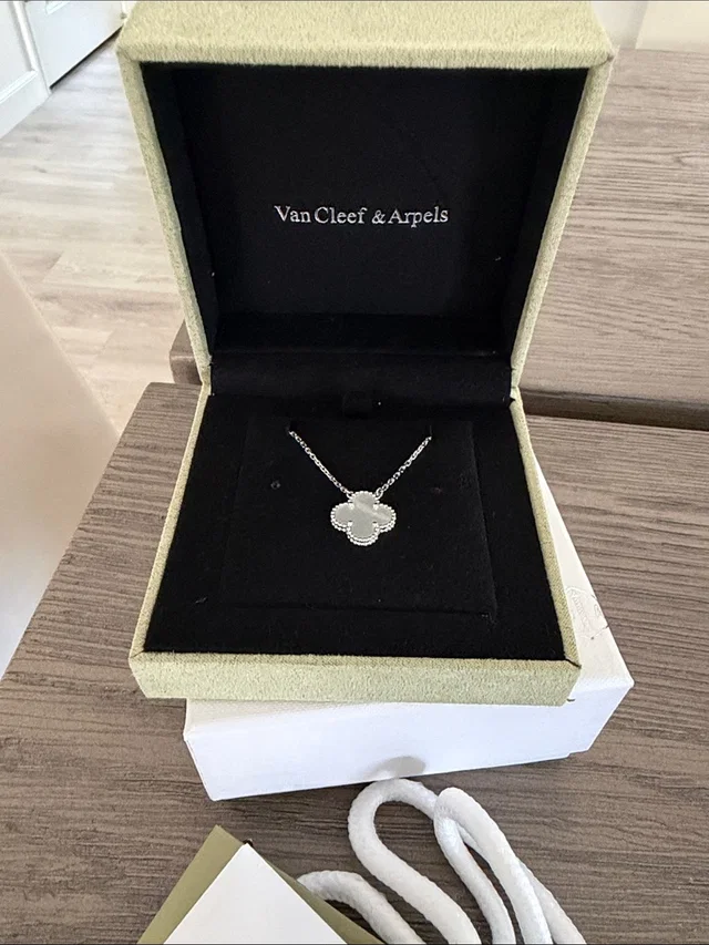 Van Cleef & Arpels Vintage Alhambra Pendant 18k White Gold Mother Of Pearl in white from Poshmark
