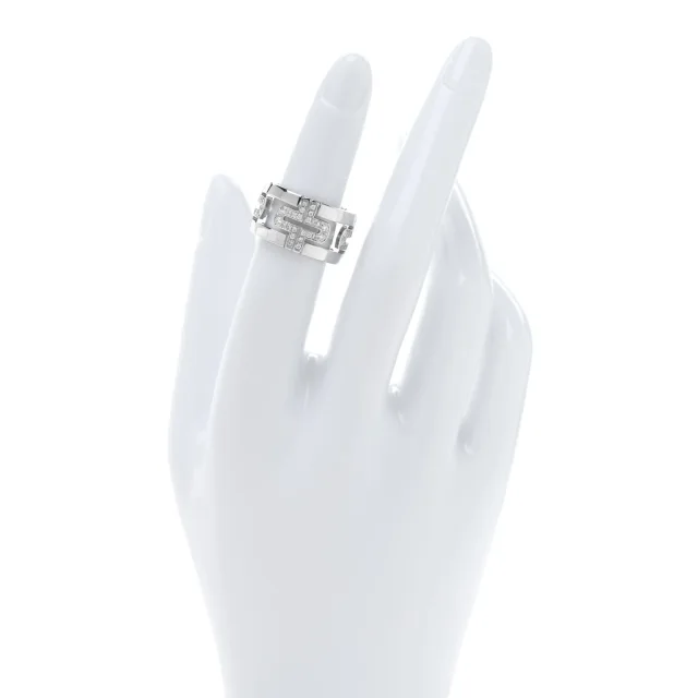 Bvlgari 18K White Gold Diamond Parentesi Ring 51 5.75 in White from FASHIONPHILE, photo 2 of 4