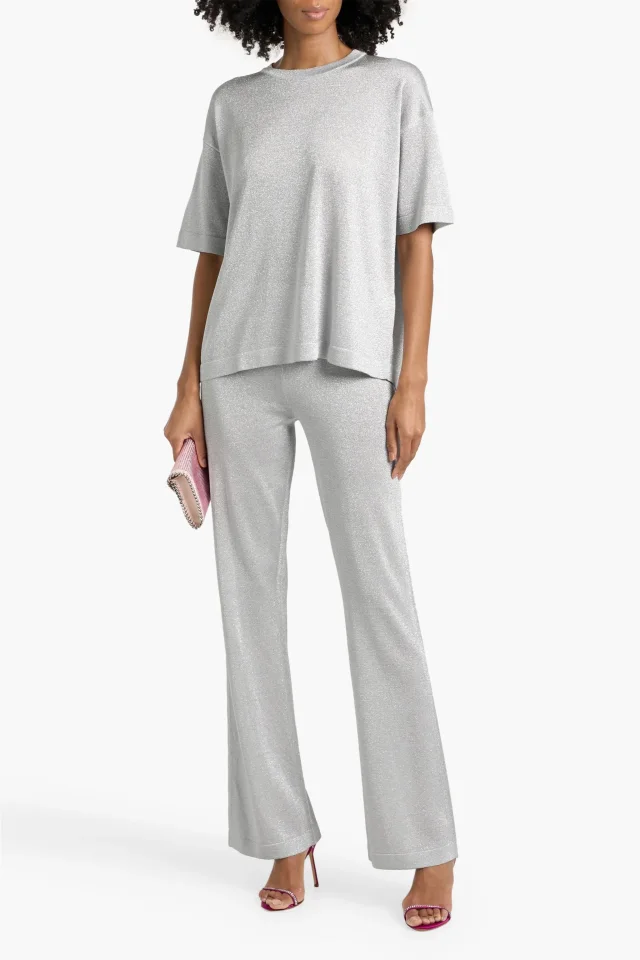 Missoni Metallic Knitted Flared Pants, photo 2 of 4 from THE OUTNET