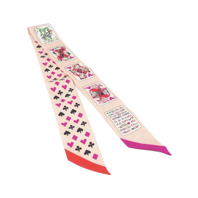 Hermès Jeu de Cartes Twilly Scarf in Silk from The Reluxe