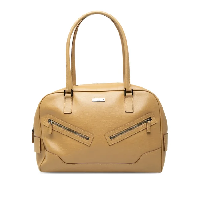 Beige Gucci Calfskin Handbag in Beige Calfskin from Designer Revival