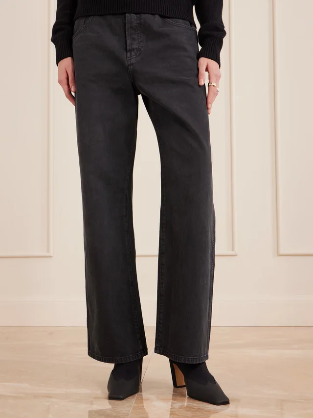 KHAITE Nevada leather-trimmed stretch-knit ankle boots in Black, photo 2 of 2 from NET-A-PORTER (Canada)