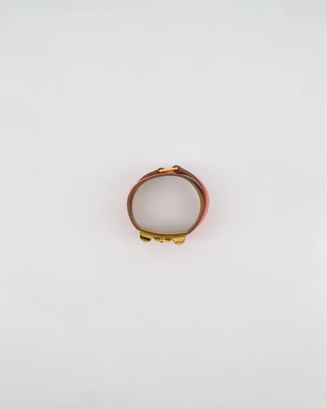 Hermès Double Tour Bracelet in Pink Epsom leather from Sellier, photo 8 of 8