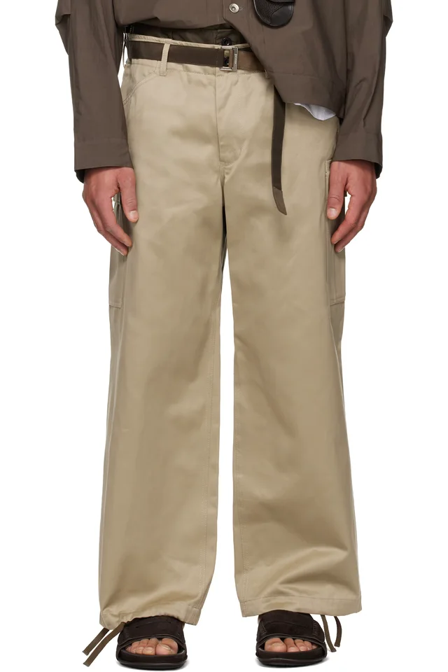 Tan Cotton Chino x Nylon Twill Cargo Pants, image 1 of 1 from SSENSE