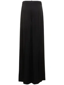 Michael Kors Collection Wide-leg trousers with pleats in 71% Acetate, 29% Viscose, photo 5 of 5 from LUISAVIAROMA