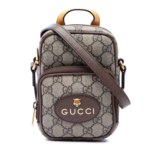Gucci Mini GG Supreme Neo Vintage Satchel in Beige Coated canvas from Designer Revival