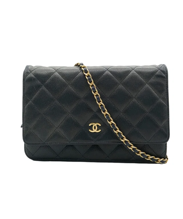 Wallet On Chain With Embossed CHANEL Logo GHW in Lambskin from Luxury Promise