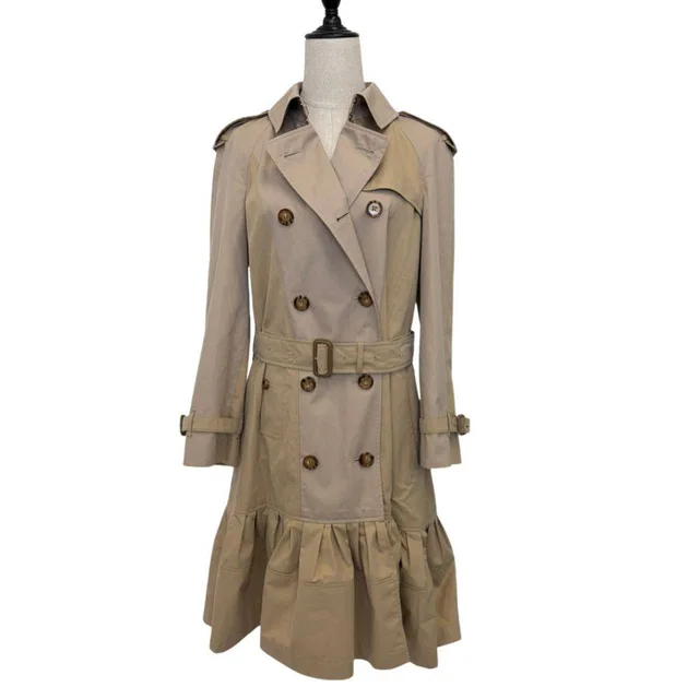 Burberry Bicolor Frill Trench Coat from LuxUness