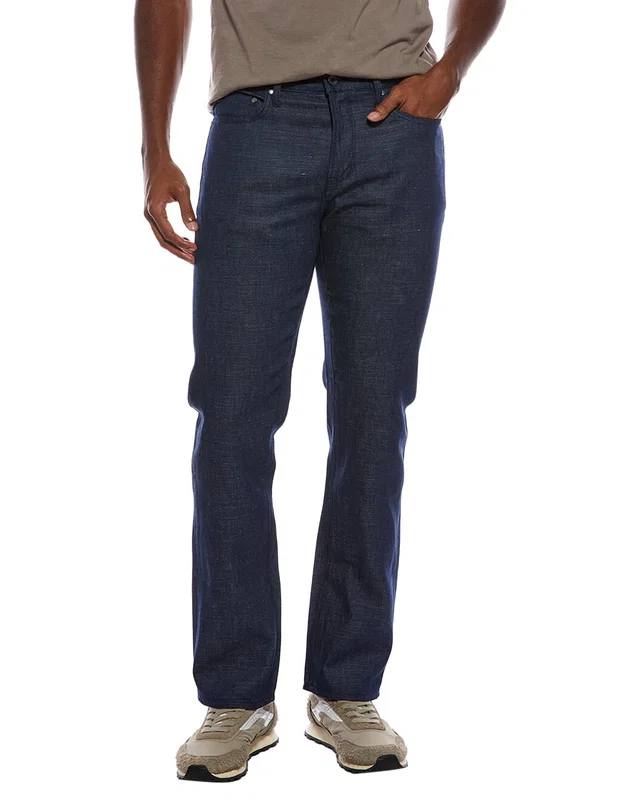John Varvatos Regular Linen-Blend Dark Wash Jean, image 1 of 1 from Rue La La
