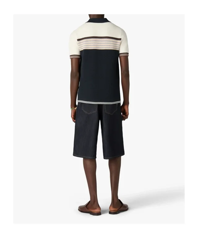 Casablanca Striped Knitted Polo Shirt, photo 6 of 6 from SENSER
