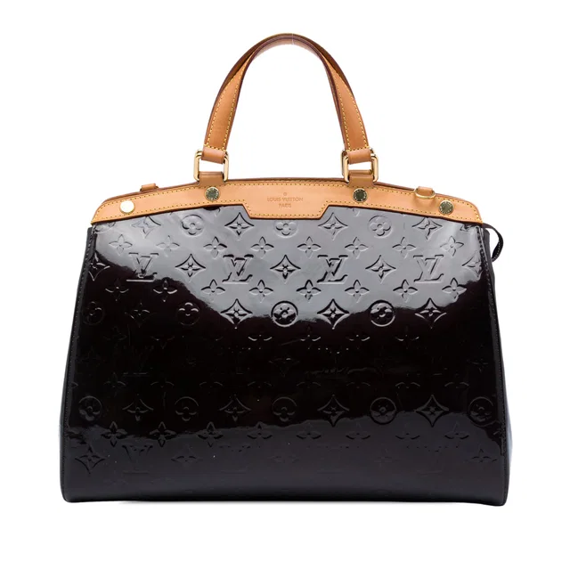 Purple Louis Vuitton Monogram Vernis Brea GM Satchel in Purple Leather from Designer Revival