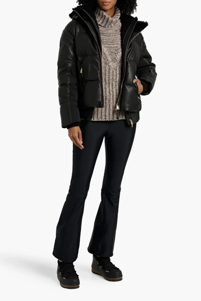 Bogner Melia Quilted Lambskin Down Ski Jacket in Black, photo 2 of 4 from THE OUTNET