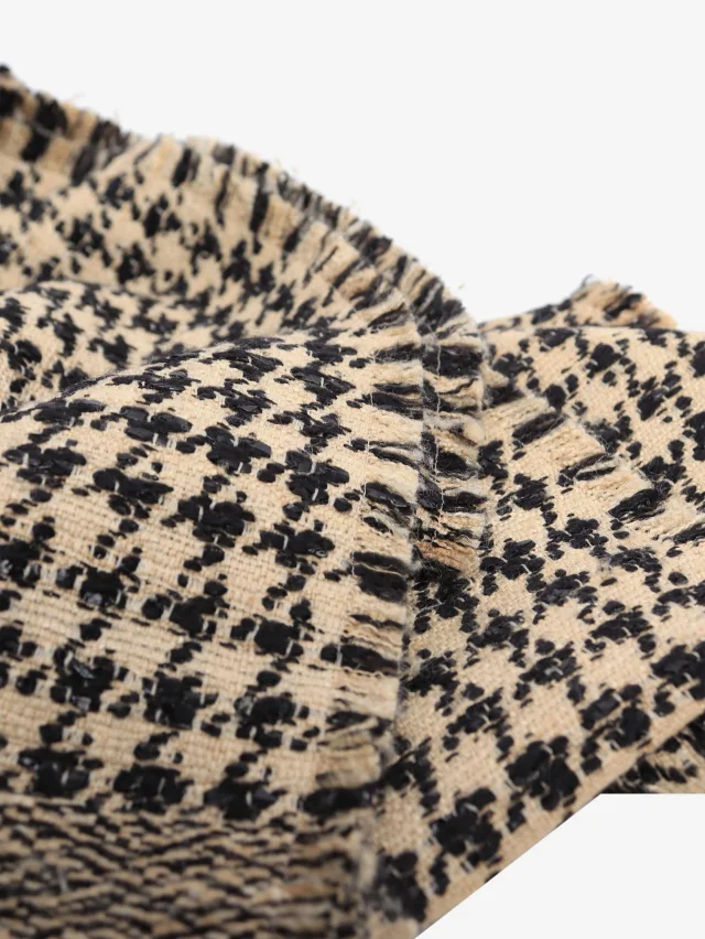 Dior Black and beige houndstooth scarf in Black Silk from Sign of the Times, photo 2 of 3