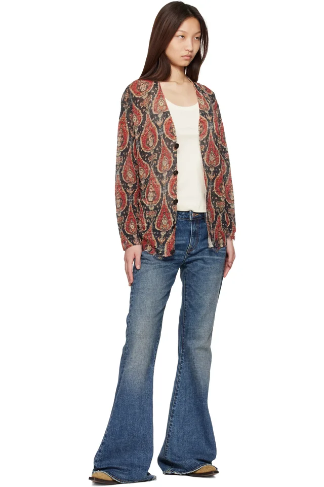 R13 Multicolor Printed Boyfriend Cardigan, photo 4 of 4 from SSENSE