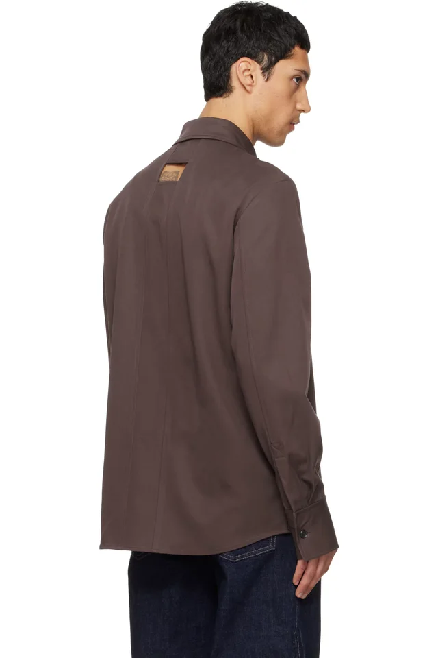 NULLUS Brown Violin Shirt, photo 3 of 4 from SSENSE