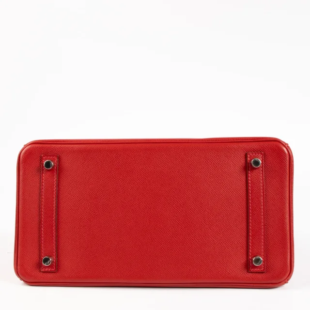 Hermès Birkin 30 Rouge Casaque Epsom PHW in Red Epsom leather from Labellov, photo 5 of 12