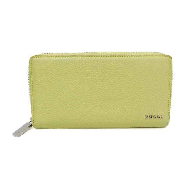 Gucci Logo Zip-Around Wallet Japan Limited Edition 771154 Men in Lime green Leather from Elady