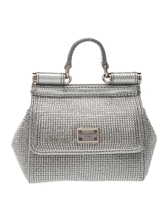 Dolce & Gabbana Leather Shoulder Bag in silver|gray Leather from The RealReal