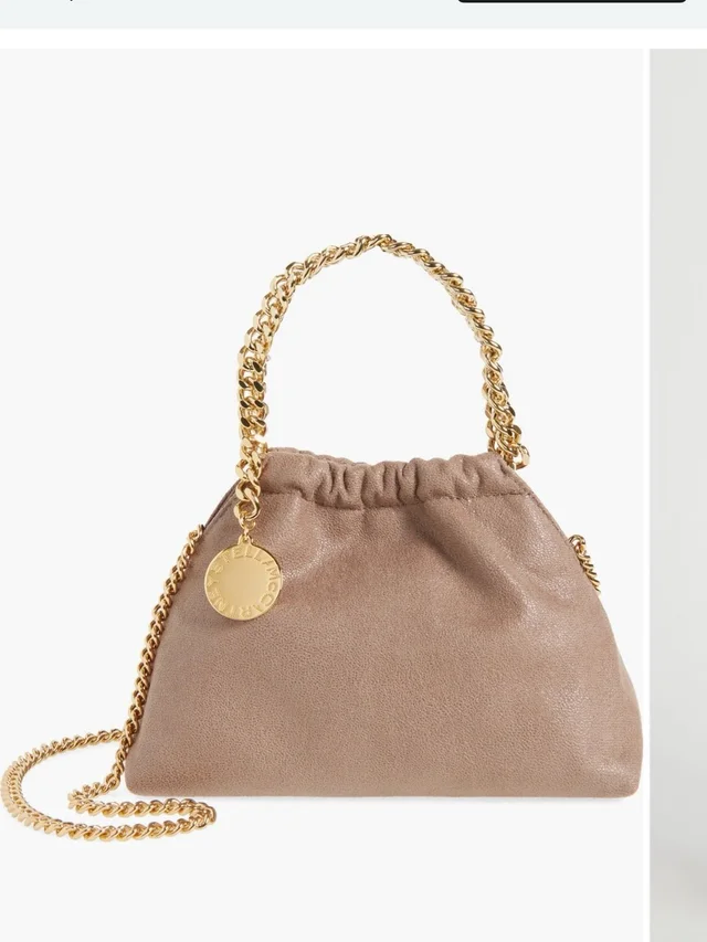 Stella McCartney Taupe Crossbody Bag With Gold Chain in brown|neutral Leather from Poshmark