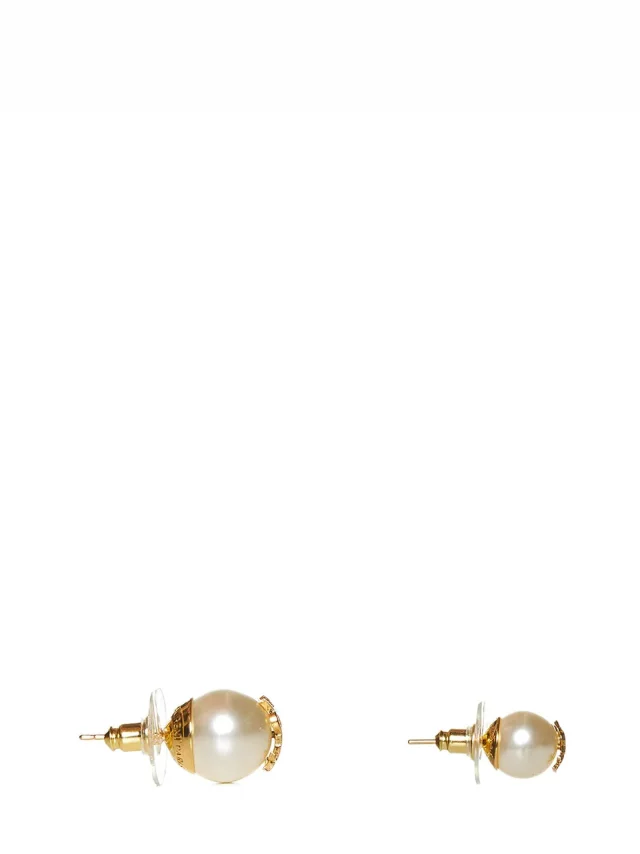 Saint Laurent Cassandre Earrings — White Brass in White from HEWI, photo 2 of 3
