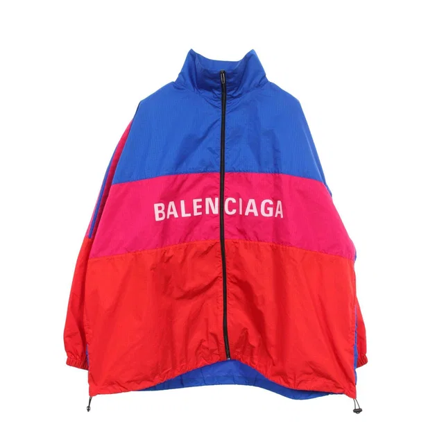 Balenciaga Logo Print Zip Up Jacket from LuxUness