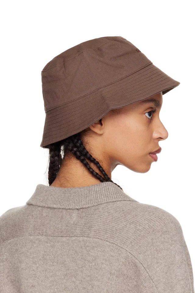 Nanushka Brown Caran Bucket Hat, photo 3 of 3 from SSENSE