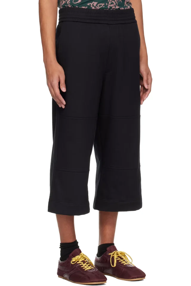 Dries Van Noten Black Loose Cotton Shorts, photo 2 of 4 from SSENSE