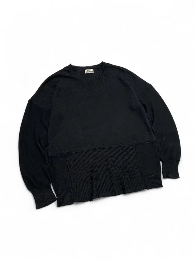 Acne Studios Steven Ss14 Linen Open Knit Men’S Sweater in black from Grailed