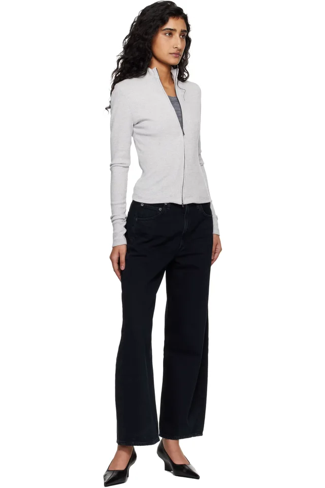 AGOLDE Black Low Curve Crop Jeans, photo 4 of 4 from SSENSE