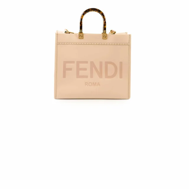 Fendi Medium Sunshine Tote Beige in Beige Leather from The Purse Affair