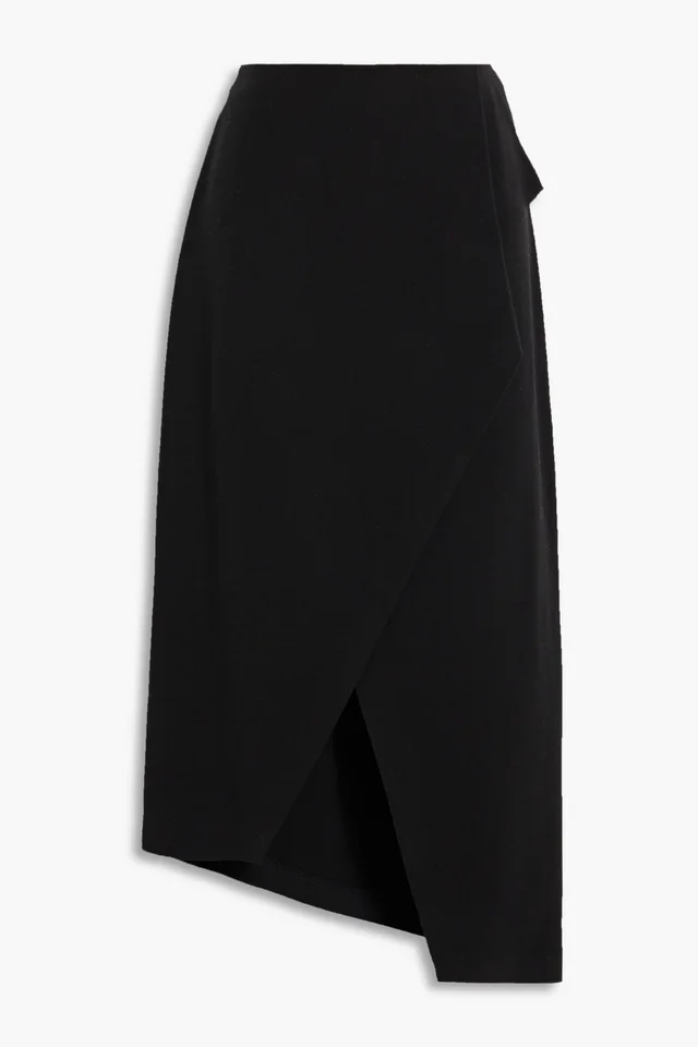 Iro Jelena Wrap-Effect Grain de Poudre Midi Skirt from THE OUTNET, photo 1 of 1