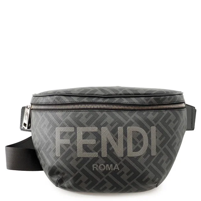 Fendi ZUCCA Pattern Waist Bag Gray7VA562 PVC from GALLERY RARE