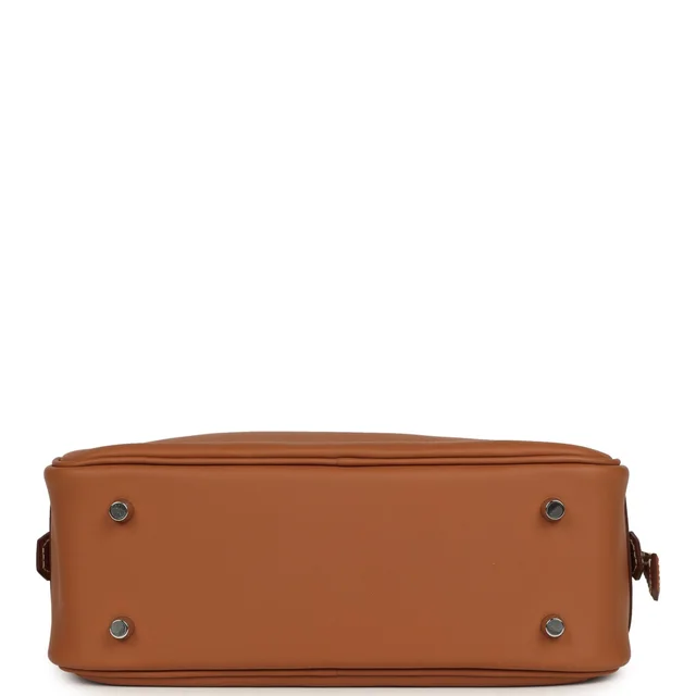 Hermès Mini Plume 21 Bag Gold Swift Palladium Hardware in Gold Swift leather from Madison Avenue Couture, photo 2 of 2