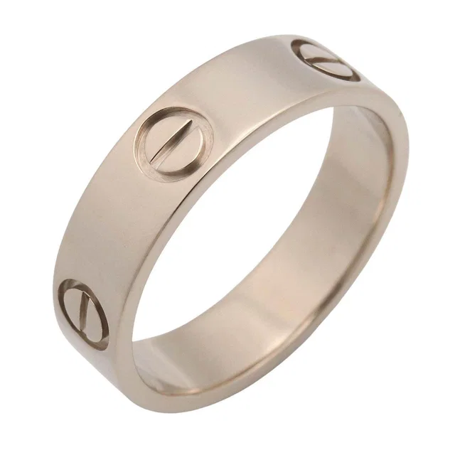 Cartier Love Au750 White Gold Ring Size 15.5 in White from LuxUness