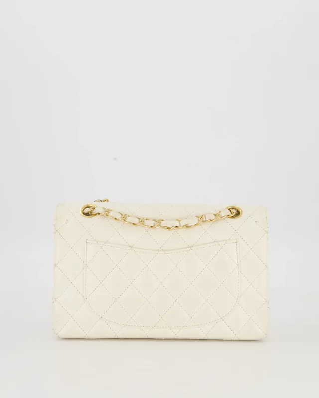 Chanel Vintage White Small Classic Double Flap Bag in White Caviar leather from Sellier, photo 7 of 20