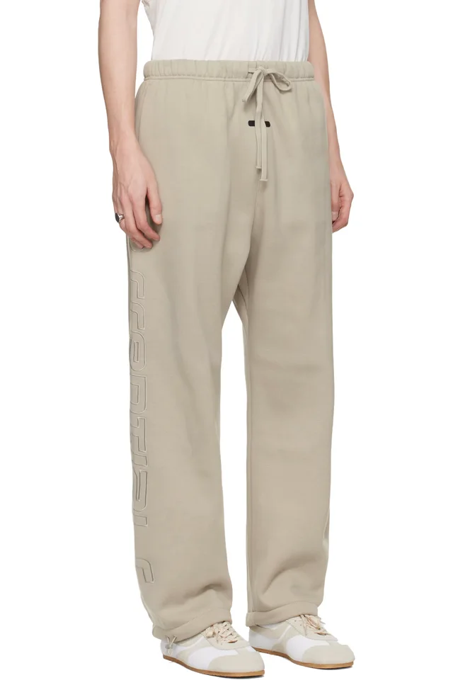 Fear of God ESSENTIALS Gray Active Trace Relaxed Sweatpants, photo 2 of 4 from SSENSE